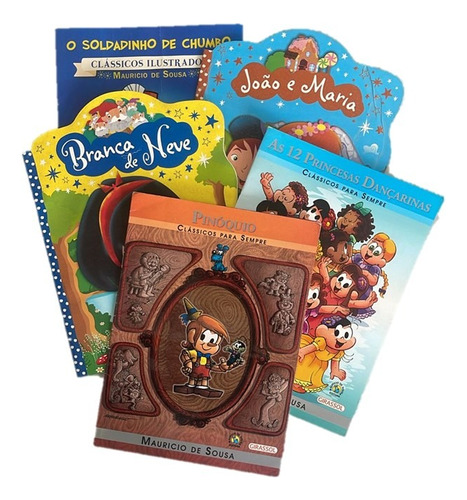 Kit Com 5 Livros Infantis Usados - Contos Clássicos Para Crianças