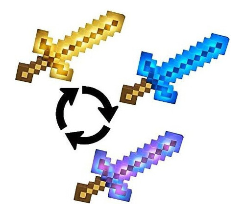 Peluca Espada De Aventura Con Luces De Minecraft [exclusiva 