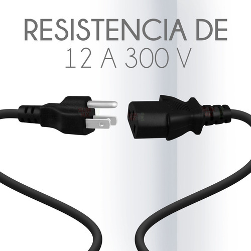 Imagen 5 de 10 de Cable Trifasico De Corriente Alimentacion Pc Cpu Monitor 1.4