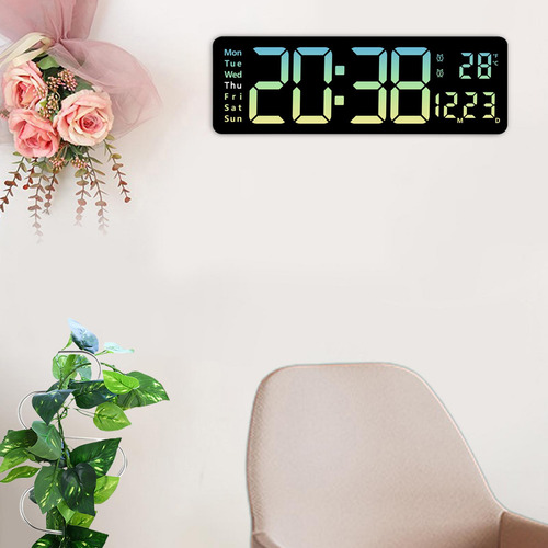 Reloj Despertador Led De Escritorio, Reloj Digital De Verde