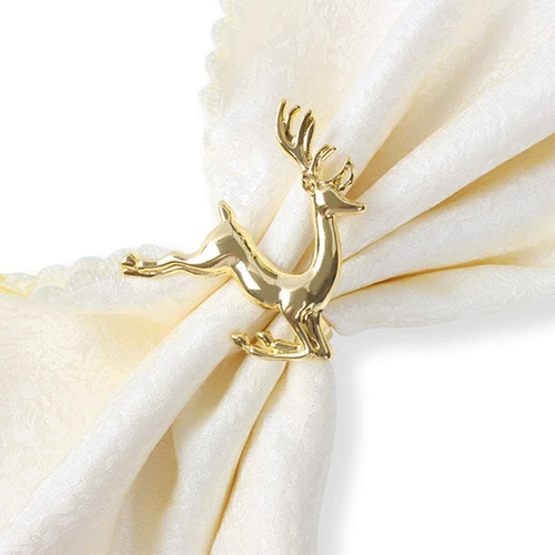 Mz 12pcs Servilleteros Elk Chic For Navidad Acción Gracias