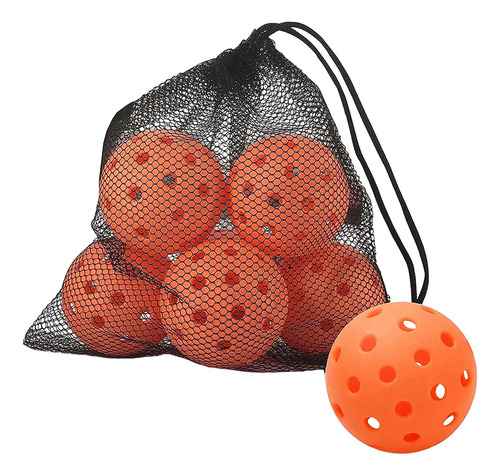 6 Piezas Pickleball Balls Outdoor Pickle Balls Para Naranja