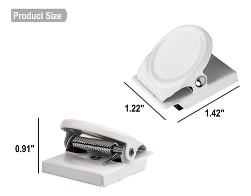 Bamlue - 12 Clips Magnéticos Para Nevera, Caja De Plástico,