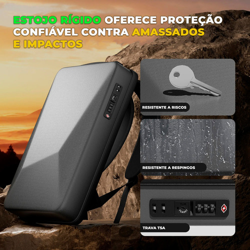 Mochila Rígida Para Starlink Mini Com Porta Usb-c Bolsa Transporte Viagem À Prova Dágua Para Antena Cabos Fonte Cadeado Tsa Técnico Instalação Campo Conectividade Satélite Athenix