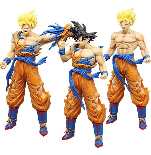 Figura 40cm! Goku Super Saiyajin 2 Dragon Ball Dbz Escultura