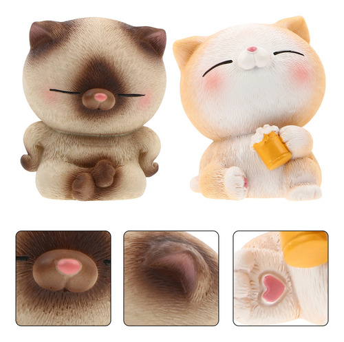 Nuevo Puzle De Adornos Para Gatos Car Toys, 2 Unidades