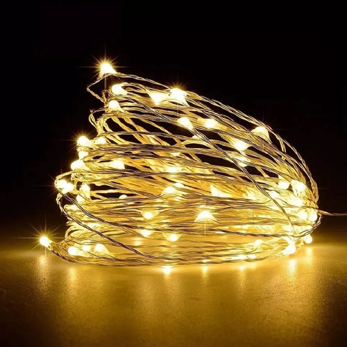 Imagem 2 de 5 de Fio Fada Luz Led Cordão 2m 20 Leds Decoração Cobre Fita Deco