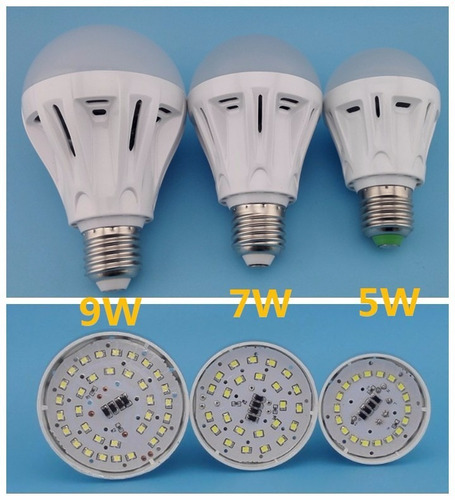 10 Ampolletas Led 7w 220v E27 Luz Calida Y Fria