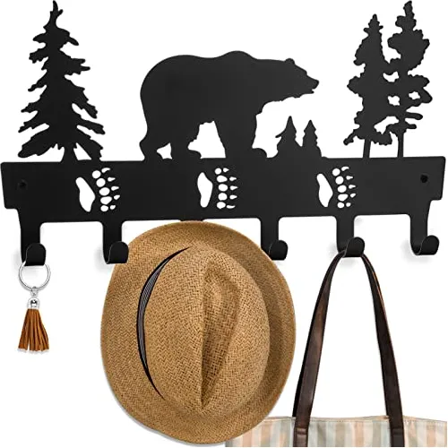 Perchero pared metal negro sale
