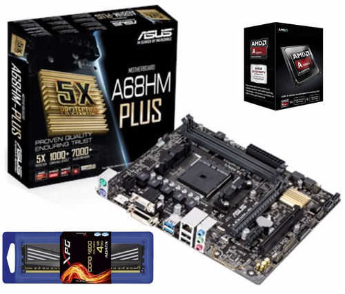 Kit De Actualización A4 6300 3.7ghz Asus Memoria 8gb Xpg