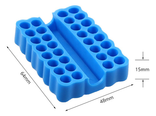 Soporte De Goma Con Cabezal De Lote Azul De 32 Orificios, Pu