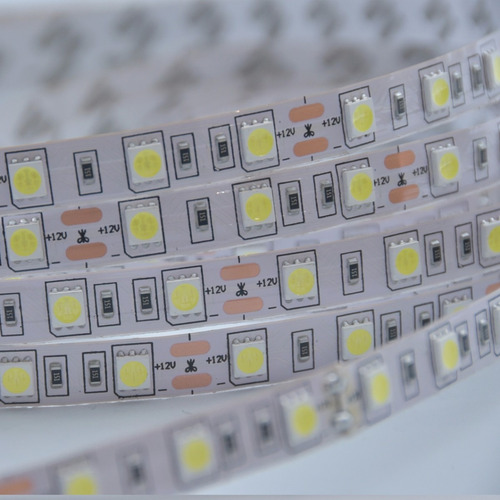 Imagen 2 de 7 de Cinta Led Fria 5050 Exterior X 5mts 14,5w Led Alto Brillo.