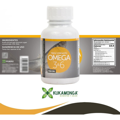Omega 3 Y 6 Pescado | 60 Cápsulas | Memoria | Epa | Dha Sin Sabor