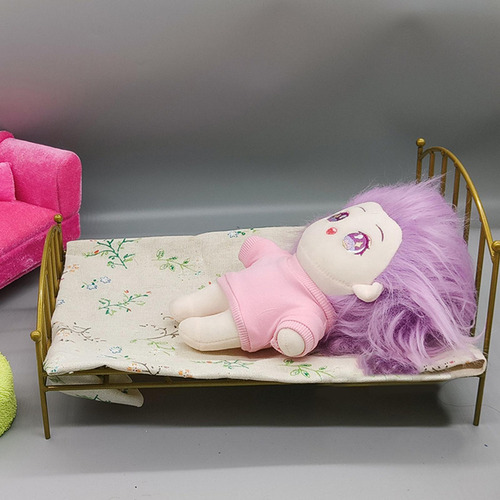 Cama De Casa De Hierro Escala 1:12, Accesorios De Muebles