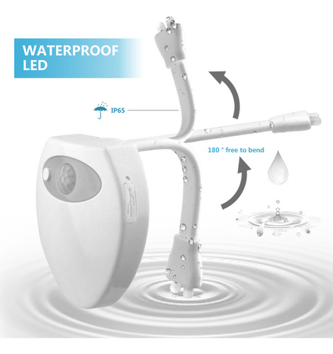 Baño, Inodoro, Noche, 16 Colores, Uv, Carga Usb, Led