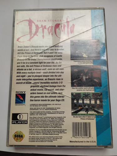 Dracula Sega Cd (Usado)