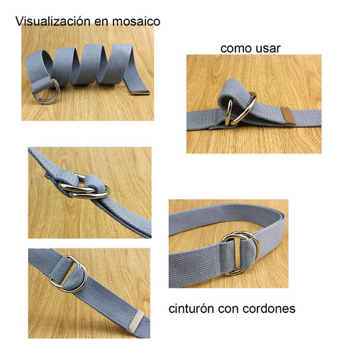 Cinturón De Lona Ajustable Para Hombre Y Mujer. Color Negro Talla 130