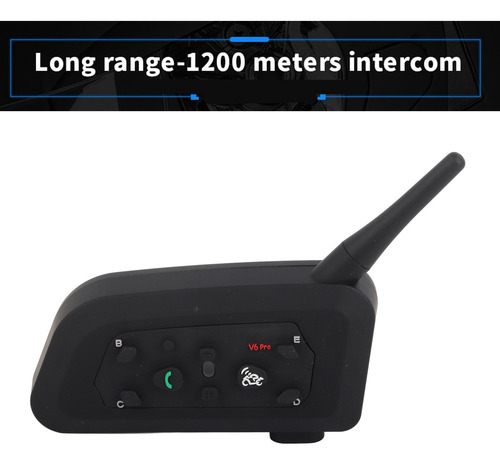 Ejeas V6 Pro De 2 Intercomunicadores Ip65 Voz Hd Negro