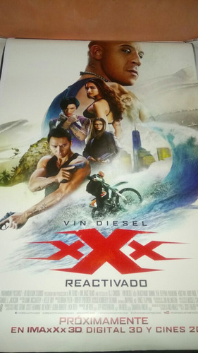 Poster Original De Cine/ Xxx Reactivado/ Vin Diesel/
