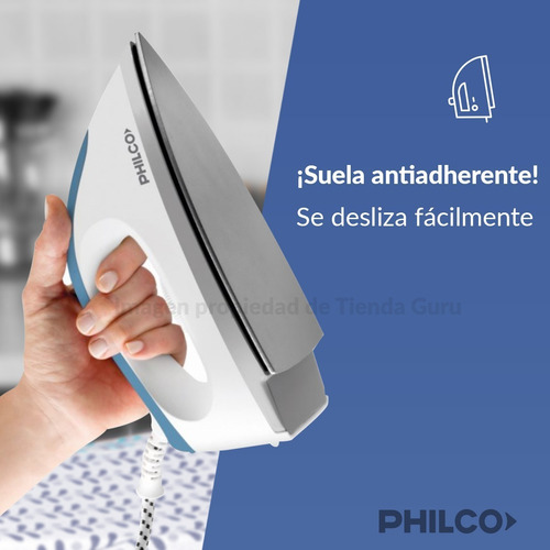 Imagen 4 de 6 de Plancha En Seco Philco Suela Antiadherente Rociador Psp1217