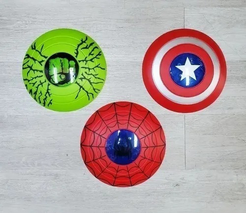 Escudo Capitán América 30 Cm Luz Y Sonido Hulk Hombre Araña