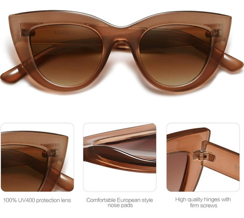 Gafas De Sol Sojos Ojo De Gato Uv400 Para Mujeres