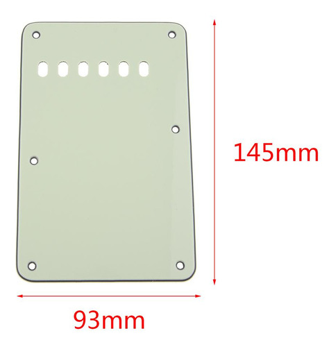 Placa Posterior De Seis Agujeros Para Guitarra Verde