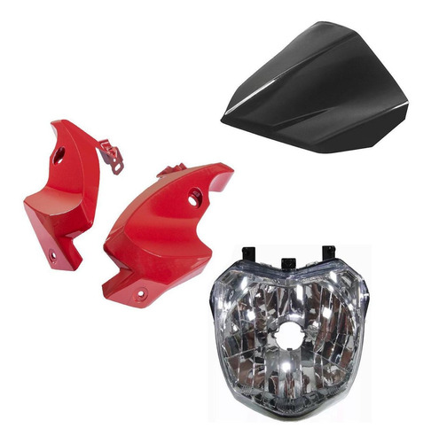 Farol Completo Yamaha Factor 150 Vermelho