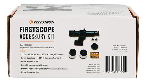 Kit De Accesorios Para Telescopio Firstscope Color Negro Color