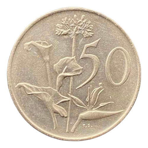 Sudafrica - 50 Cents - Año 1977 - Plantas - Km #87