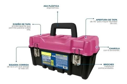 Caja De Alta Resistencia, Mxpkx-001, 2 Gavetas, 17 Base, 8 Color Negro