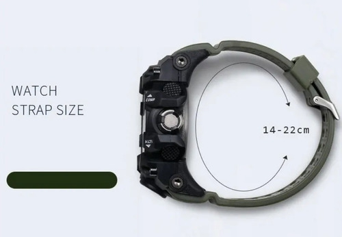 Relógio Masculino Tático/militar Smael Verde Exército.
