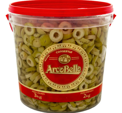 Azeitona Verde Fatiada Arcobello 2kg
