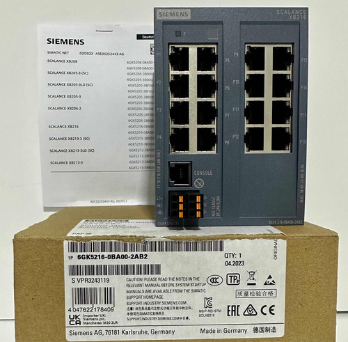 6gk5216-0ba00-2ab2 Siemens Simatic Net Scalance Xb216 16-p