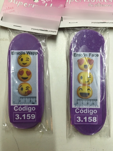 Moldes De Silicona Emoji P/ Porcelana Fria Supermoldes