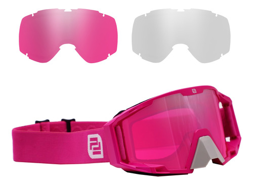 Gafas Goggles Motocross Enduro Tacticos Pink