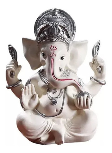 Estatua Hindú De Ganesh Tallada A Mano, Artesanía De Resina