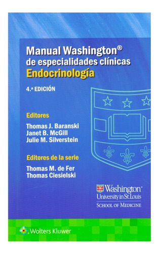 Manual Washington De Especialidades Clínicas. Endocrinología