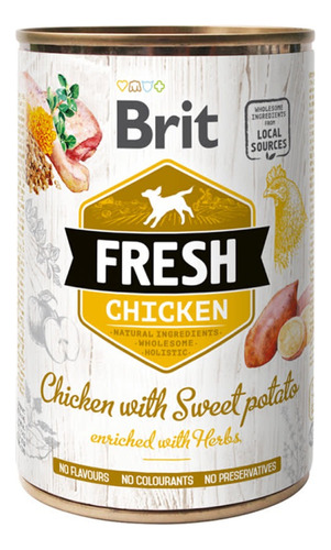 Lata Brit Fresh Perro Con Pollo Y Papas 400gr. Np