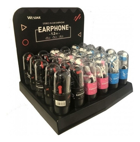 Kit Blister X30 Auriculares Wesdar In Ear R21 3.5mm 108db Mi