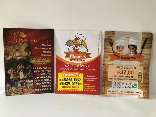 5000 Panfletos 90g Folder/flyers 20x14cm 4x4 Arte Grátis