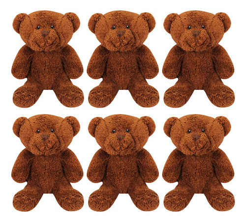 Set 6 Pzas Oso De Peluche Everteddy Suave Peucheria