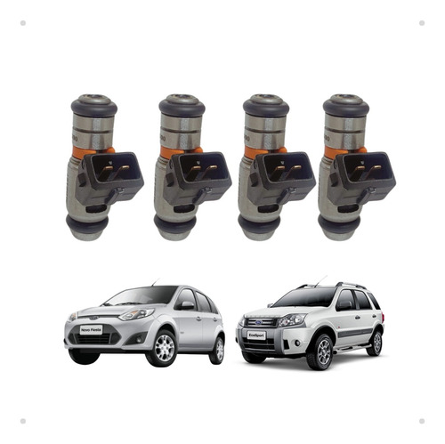 Kit Com 4 Bico Injetor Iwp127 Fiesta /eco 1.0/1.6 Gas/flex