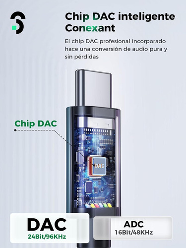 Adaptador De Audífonos Usb C Para Huawei,xiaomi,oppo,tableta Color Plateado