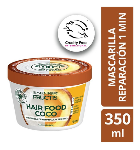 Mascarilla Natural Cabello Con Coco Hair Food Fructis