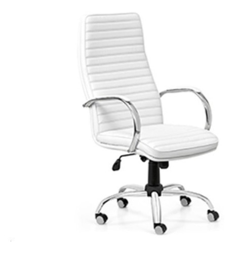 Imagen 3 de 6 de Sillón Gerencial Oficina Alto Cromado Basculante Bastoné