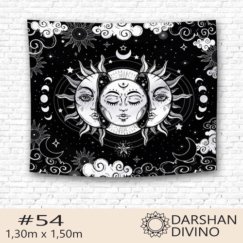 Imagen 3 de 7 de Lona Tapiz Arte Tarot Astrologia 1,30x1,50m Darshan Divino