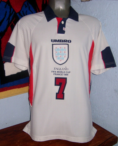 Inglaterra Umbro Local Mundial Francia 1998 David Beckham
