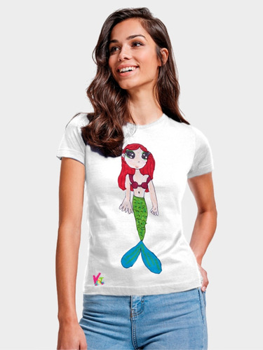 Hermosa Playera, Diseño Con Ilustración De Arte Impresa 