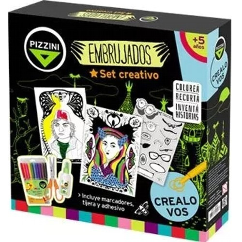 Set Creativo Embrujados Pizzini J3002 Para Colorear